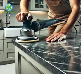 Honed Marble Countertop Grinding